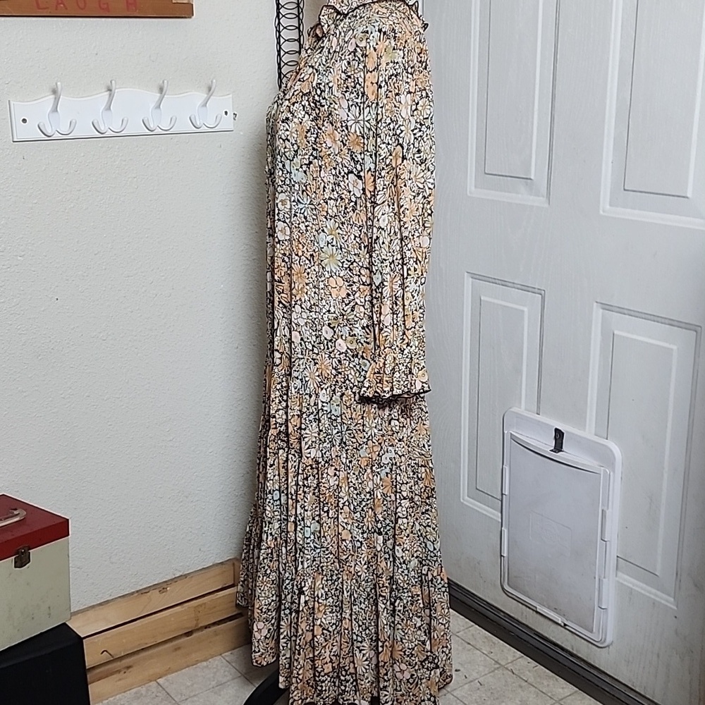 Free People Feeling Groovy Floral Maxi Dress XS Boho Prairie - Picture 3 of 12